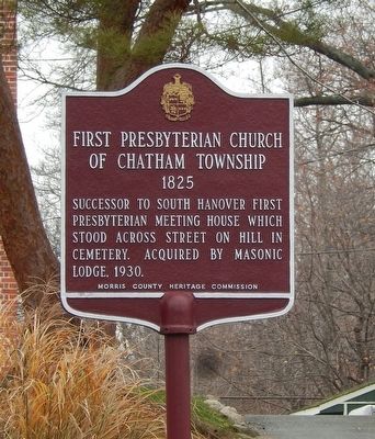 First Presbyterian Church of Chatham Township Marker image. Click for full size.