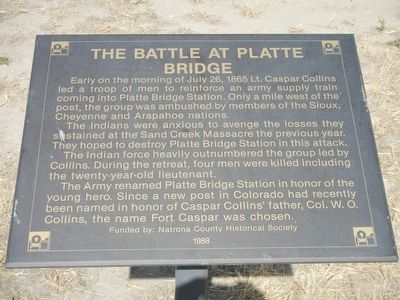 The Battle at Platte Bridge Marker image. Click for full size.