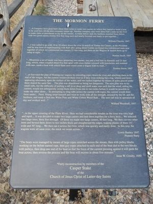 The Mormon Ferry Marker image. Click for full size.