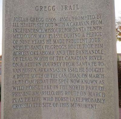 Gregg Trail Marker image. Click for full size.