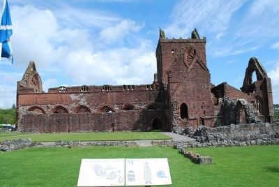 Sweetheart Abbey & Marker image. Click for full size.