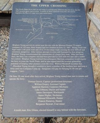 The Upper Crossing Marker. Click for full size. The Upper Crossing Marker image. Click for full size.