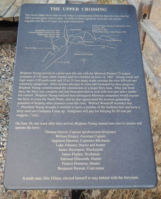 The Upper Crossing Marker image. Click for full size.