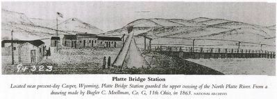 Platte Bridge and Platte Bridge Station image. Click for full size.