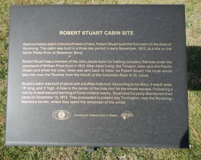 Robert Stuart Cabin Site Marker. Click for full size. Robert Stuart Cabin Site Marker image. Click for full size.