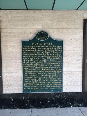 Music Hall Marker image. Click for full size.