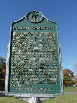 Indian Cemetery Marker. Click for full size. Indian Cemetery Marker image. Click for full size.