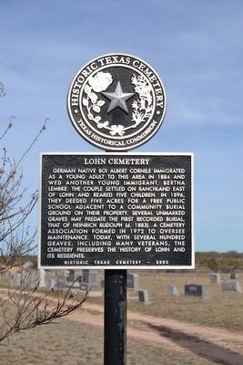 Lohn Cemetery Marker image. Click for full size.