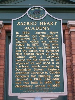 Sacred Heart Academy Marker image. Click for full size.