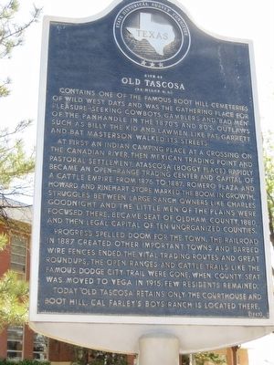 Site of Old Tascosa Marker image. Click for full size.