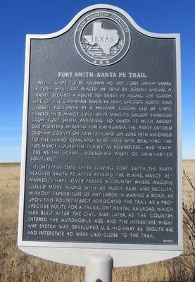 Fort Smith-Santa Fe Trail Marker image. Click for full size.