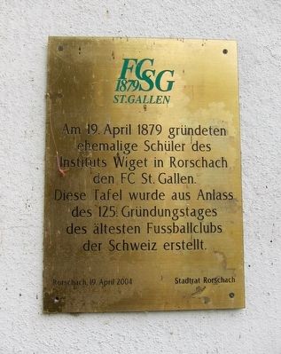 Fussballclub St. Gallen 1879 Marker. Click for full size. Fussballclub St. Gallen 1879 Marker image. Click for full size.