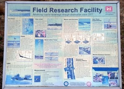 Field Research Facility Marker. Click for full size. Field Research Facility Marker image. Click for full size.