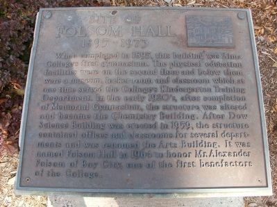 Site of Folsom Hall Marker image. Click for full size.