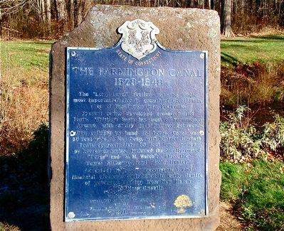 THE FARMINGTON CANAL 1828-1848 Marker. Click for full size. THE FARMINGTON CANAL 1828-1848 Marker image. Click for full size.