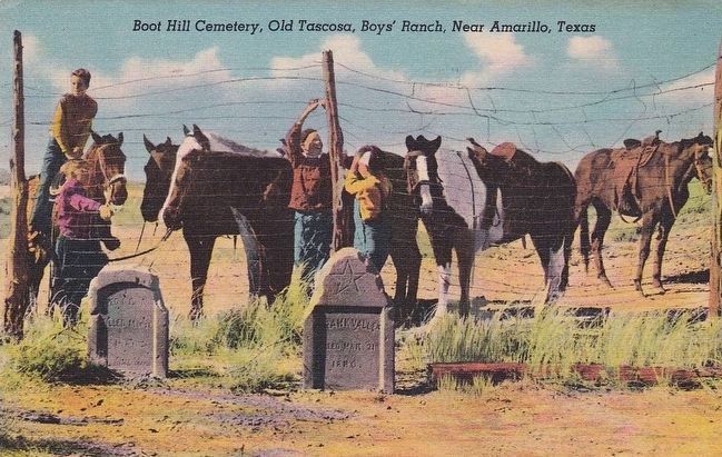 <i>Boot Hill Cemetery, Old Tascosa, Boys' Ranch, Near Amarillo, Texas</i>. Click for full size. <i>Boot Hill Cemetery, Old Tascosa, Boys' Ranch, Near Amarillo, Texas</i> image. Click for full size.