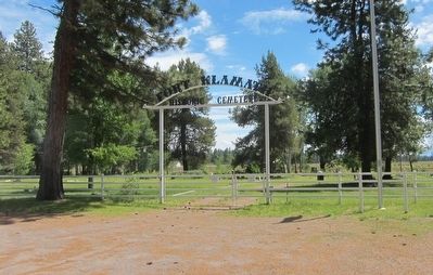 Fort Klamath Historic Cemetery Entrance Gate. Click for full size. Fort Klamath Historic Cemetery Entrance Gate image. Click for full size.
