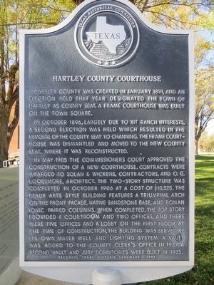 Hartley County Courthouse Marker image. Click for full size.