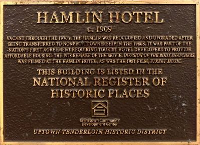 Hamlin Hotel Marker. Click for full size. Hamlin Hotel Marker image. Click for full size.
