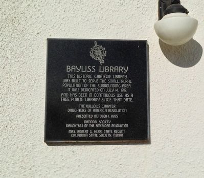 Bayliss Library Marker image. Click for full size.