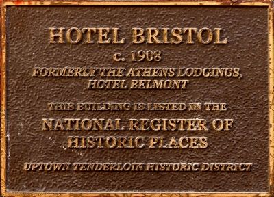 Hotel Bristol Marker image. Click for full size.