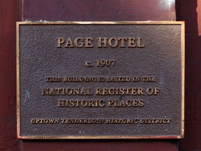 Page Hotel Marker image. Click for full size.