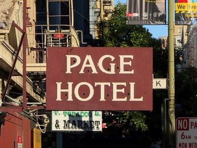 Page Hotel Sign image. Click for full size.