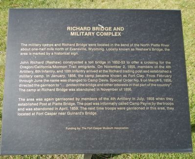Richard Bridge and Military Complex Marker image. Click for full size.
