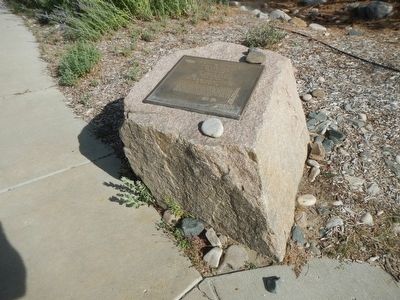 <i>Henry A. (Dave) True, Jr.</i> plaque located near the Salt Creek Oil Field Marker image. Click for full size.