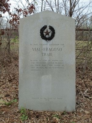 Vial-Fragosa Trail Marker. Click for full size. Vial-Fragosa Trail Marker image. Click for full size.