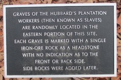 Hubbard Family Cemetery Slave Memorial image. Click for full size.