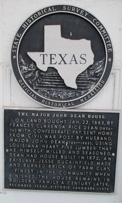 The Major John Dean House Marker image. Click for full size.