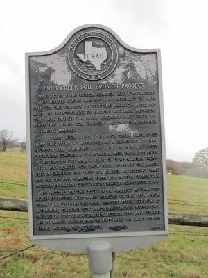 Duck Creek Soil Erosion Project Marker. Click for full size. Duck Creek Soil Erosion Project Marker image. Click for full size.