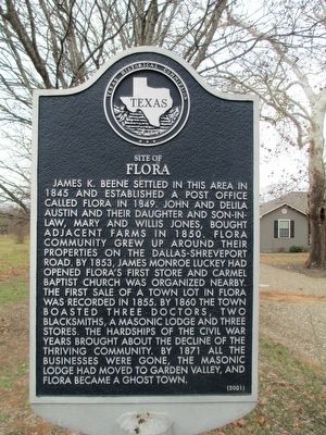 Site of Flora Marker. Click for full size. Site of Flora Marker image. Click for full size.