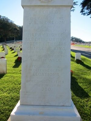 U.S.S. Oregon Memorial Marker. Click for full size. U.S.S. Oregon Memorial Marker image. Click for full size.