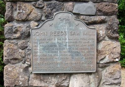 John Reed's Saw Mill Marker image. Click for full size.