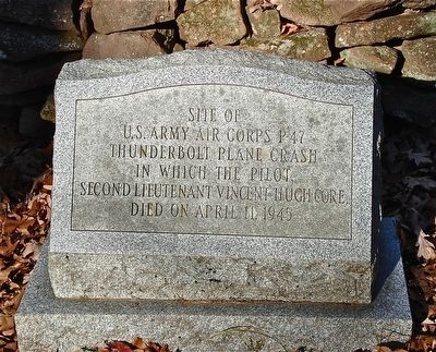 Lt. Vincent H. Core Memorial Site Marker. Click for full size. Lt. Vincent H. Core Memorial Site Marker image. Click for full size.