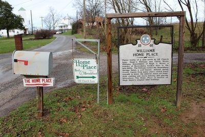 Williams Home Place Marker. Click for full size. Williams Home Place Marker image. Click for full size.