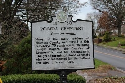Rogers Cemetery Marker image. Click for full size.