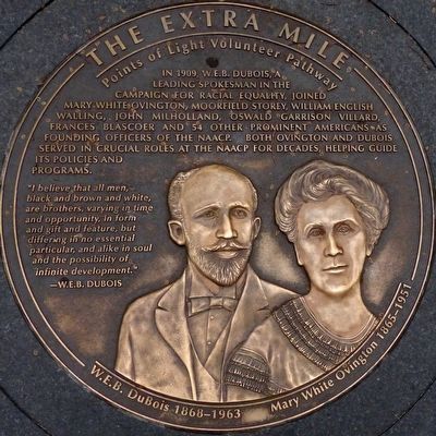 W.E.B DuBois 1868 - 1963<br>Mary White Ovington 1865-1951 Marker. Click for full size. W.E.B DuBois 1868 - 1963<br>Mary White Ovington 1865-1951 Marker image. Click for full size.