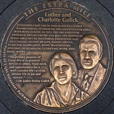 Luther and Charlotte Gulick Marker image. Click for full size.