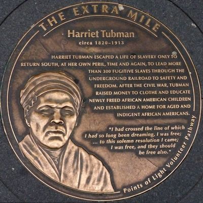 Harriet Tubman circa 1820 - 1913 Marker image. Click for full size.