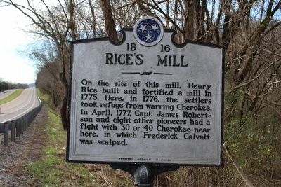 Rice's Mill Marker image. Click for full size.
