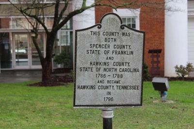 Hawkins County, Tennessee Marker image. Click for full size.