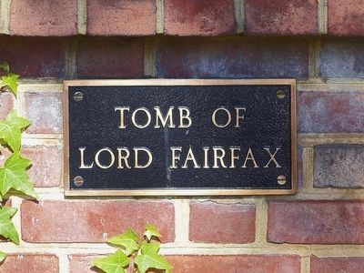 Tomb of Lord Fairfax. Click for full size. Tomb of Lord Fairfax image. Click for full size.