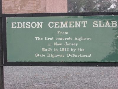 Edison Cement Slab Marker image. Click for full size.
