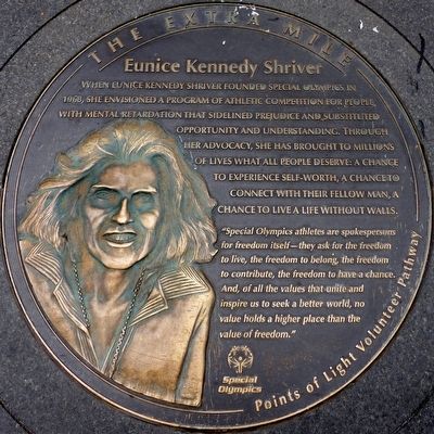Eunice Kennedy Shriver Marker. Click for full size. Eunice Kennedy Shriver Marker image. Click for full size.
