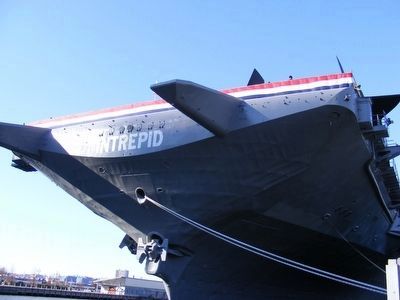USS Intrepid-Looking up from the dock image. Click for full size.