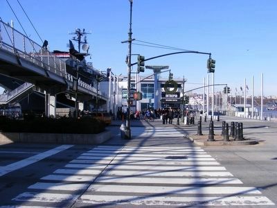 Entrance to the Welcome Center of the Intrepid Sea, Air and Space Museum image. Click for full size.