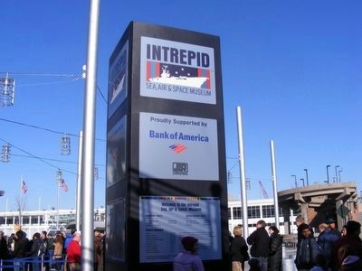 Intrepid Sea, Air and Space Museum-entrance sign image. Click for full size.